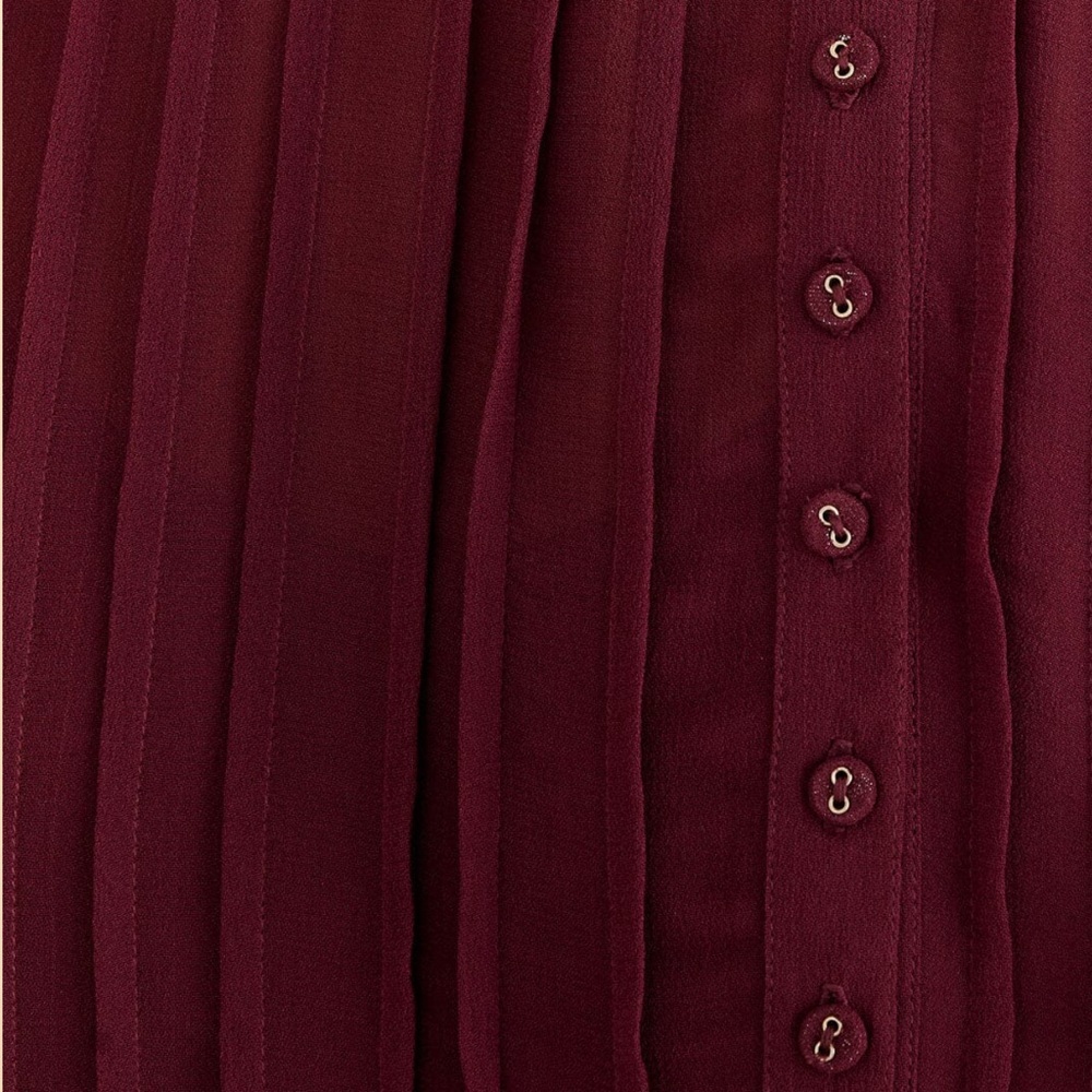 Farm Rio Burgundy Ruffle Blouse - Picture 5 of 9